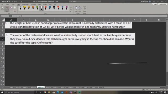 MAT 152 Using Norm.inv in Excel смотреть онлайн