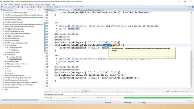 Parameterized Tests with Null and Empty Sources || JUnit 5 Tutorial || @NullSource || @EmptySource смотреть онлайн