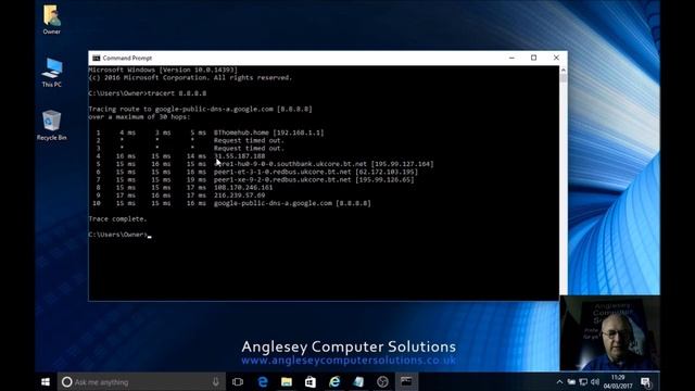 Using the Trace Route command on windows 10 смотреть онлайн