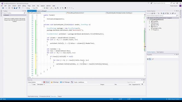 C# Excel Dosyasına Veri Yazmak | How to Write in Excel File? смотреть онлайн