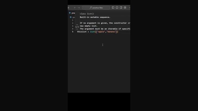 The list ( ) constructor | #python #learnpython #pythonforbeginners #coding смотреть онлайн