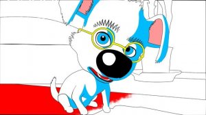 Белка и Стрелка: Озорная семейка. Раскраска, 4 серия. Одни дома