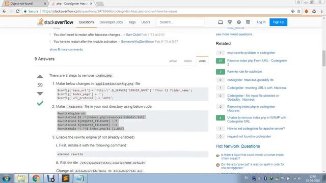 CodeIgniter removing index.php from url смотреть онлайн