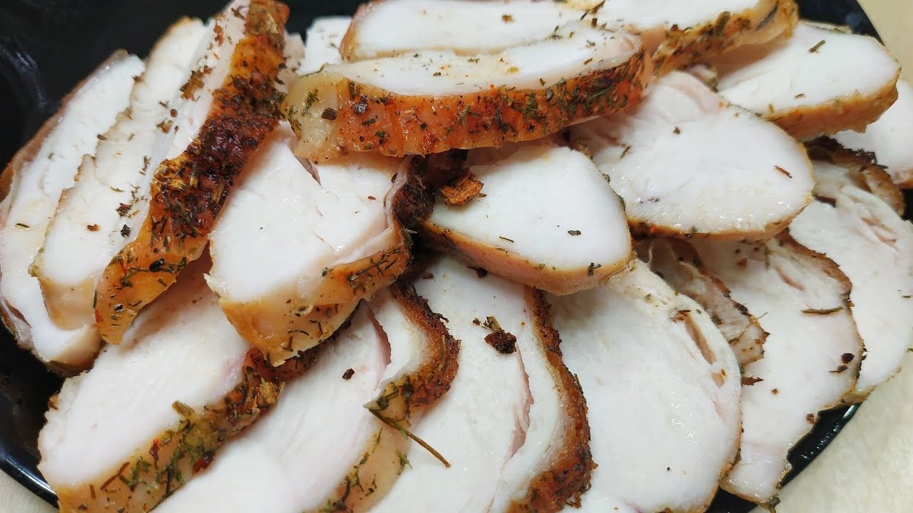 Пастрома/Вкусная и сочная пастрома/Лучше любой колбасы/Пастрома из курицы/Запечёная Куриная грудка смотреть онлайн