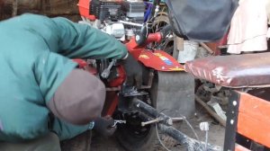 Увеличил скорость на мотоблоке. Усилил сцепку