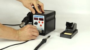 Паяльная станция REXANT, 2 в 1: паяльник+термофен, с цифровым дисплеем, 150-500 °С, артикул: 12-072