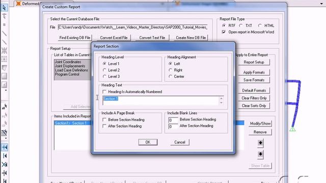 SAP2000 - 15 Creating Reports: Watch & Learn смотреть онлайн