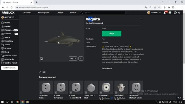 Roblox Bundle Vaquita UGC FREE смотреть онлайн