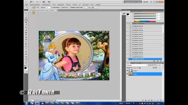 Как вставить фотографию в красивую рамочку в Фотошопе (Photoshop) смотреть онлайн