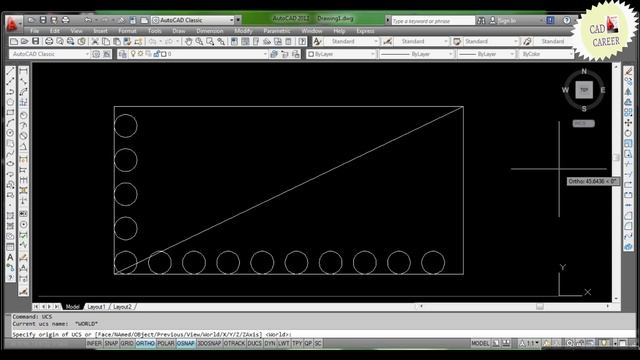 User coordinate System in Autocad | Autocad UCS | change the direction of UCS in AutoCAD смотреть онлайн