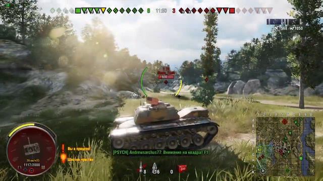 World of Tanks_ps4 карта Монастырь Е4 vs 4 смотреть онлайн