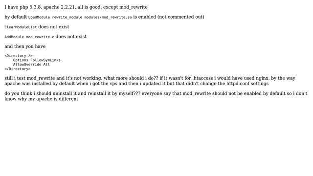 mod_rewrite is not being enabled? (2 Solutions!!) смотреть онлайн