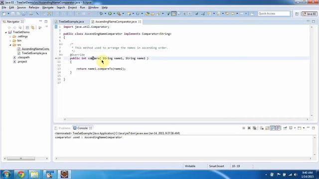 TreeSet (Comparator method) | Java Collection Framework смотреть онлайн