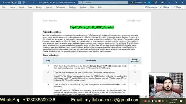 Exp22_Excel_Ch07_HOE_Salaries | Excel Chapter 7 Hands-On Exercise - Home Protection, Inc смотреть онлайн