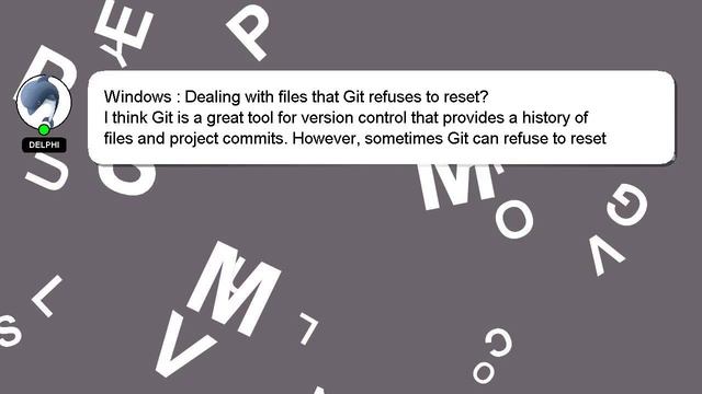 Windows : Dealing with files that Git refuses to reset? смотреть онлайн