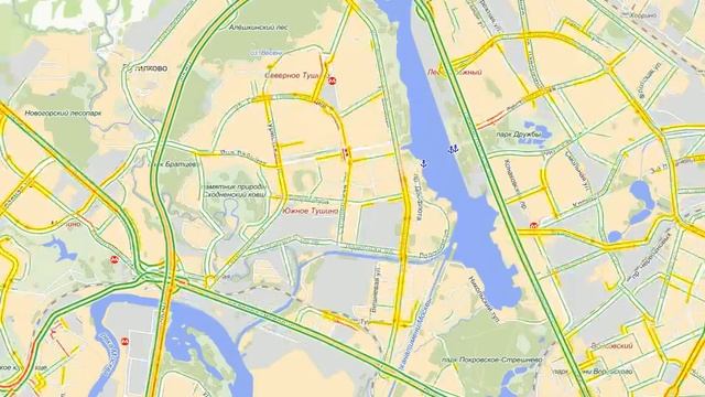 Яндекс.Карты Трафик Тушино смотреть онлайн