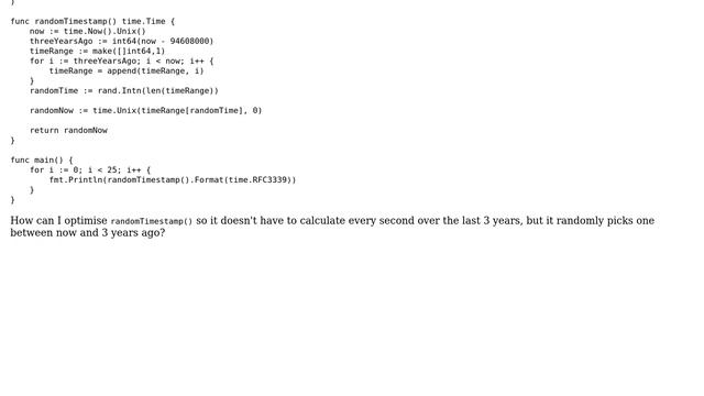 Code Review: Random timestamp within last 3 relative years смотреть онлайн