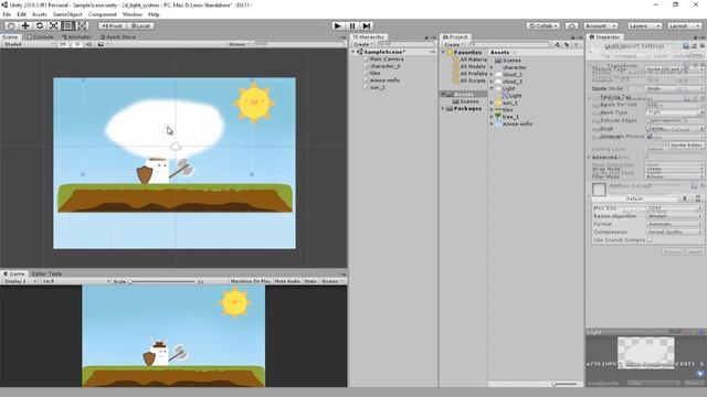 Имитация 2Д освещения в Unity смотреть онлайн