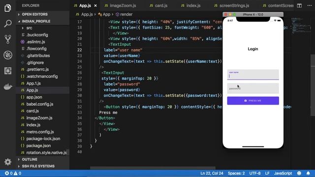 React Native Login UI With Validation - React Native Paper смотреть онлайн