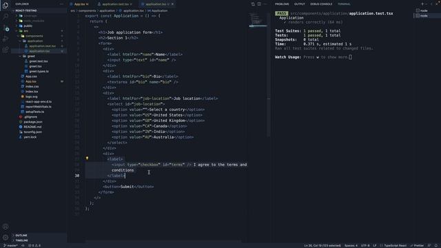 React Testing Tutorial - 20 - getByLabelText смотреть онлайн