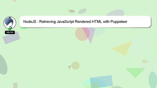NodeJS : Retrieving JavaScript Rendered HTML with Puppeteer смотреть онлайн