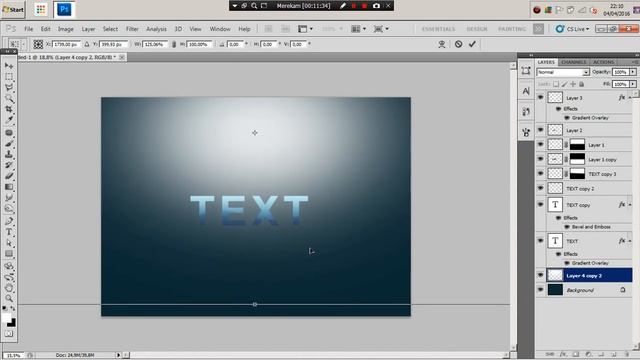 Tutorial Photoshop cs5 3D Text Glass смотреть онлайн