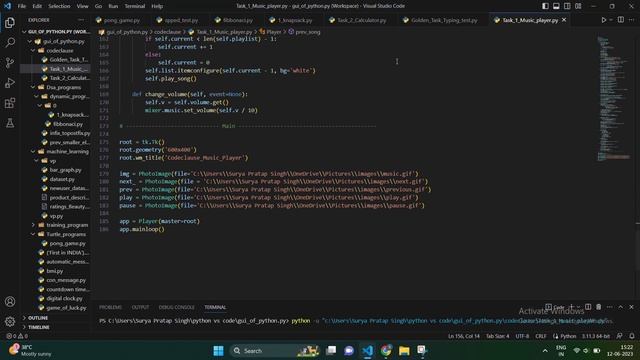 CodeClause :Task 1 Music player python development intern смотреть онлайн