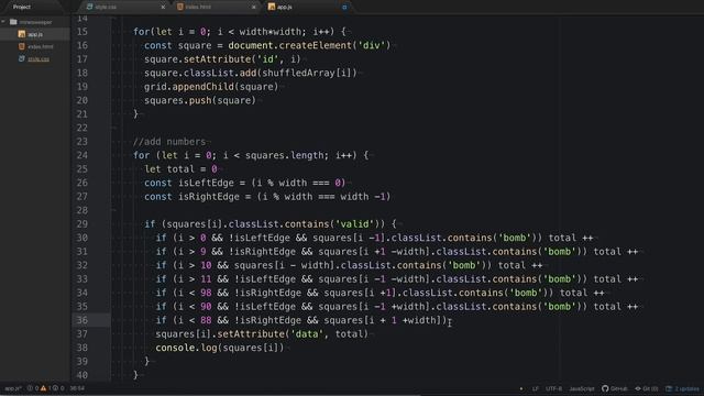 Build your own MINESWEEPER game in pure JavaScript, HTML and CSS while learning about RECURSION смотреть онлайн