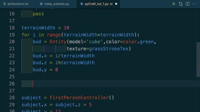 Minecraft in Python: simple coding tutorial with Ursina - part 1 смотреть онлайн