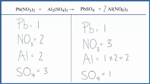 How to Balance Pb(NO3)2 + Al2(SO4)3 = PbSO4 + Al(NO3)3 смотреть онлайн