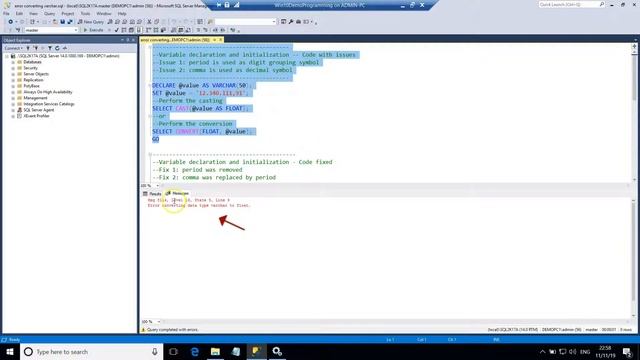 Error Converting Data Type VARCHAR to FLOAT (SQL Server - How to Resolve) смотреть онлайн