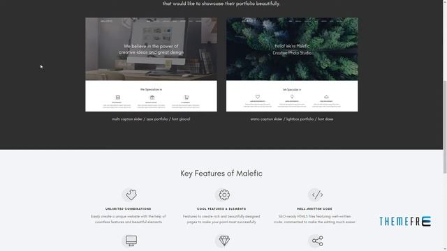 Malefic - Multipurpose One Page Responsive WordPress Theme Lenox смотреть онлайн