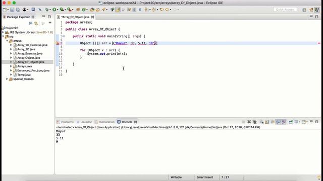Session 7: Array of Objects | Programming with Arrays, Lists, Sets and Maps Series смотреть онлайн