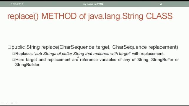 String API in Java | #12 | Replace String Characters | replace() Method of the String Class in Java смотреть онлайн