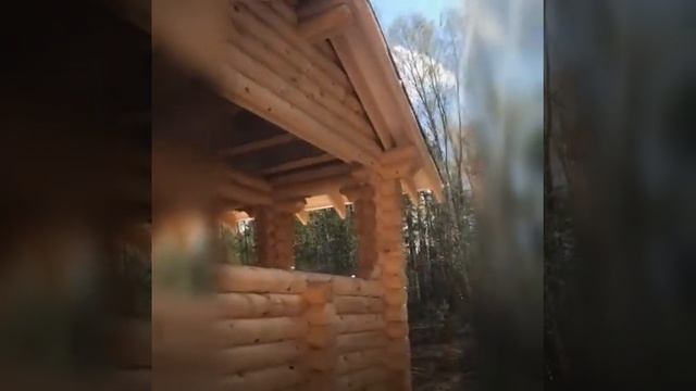 Беседка из оцилиндрованного бревна 3Х5 смотреть онлайн