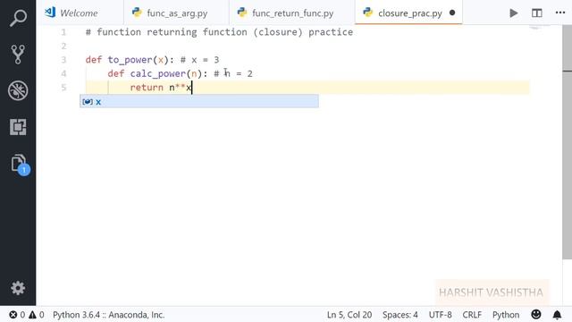 Closures Practice : Python tutorial 168 смотреть онлайн