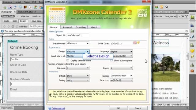 Inserting DMXzone Calendar 2 into a Page смотреть онлайн
