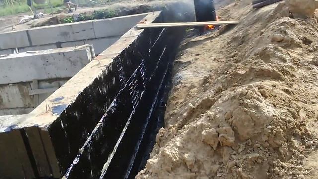вертикальная гидроизоляция битумом блоков смотреть онлайн