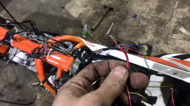 Самый простой способ подключения стартера на китайском двигателе , Пит байке , альфе смотреть онлайн