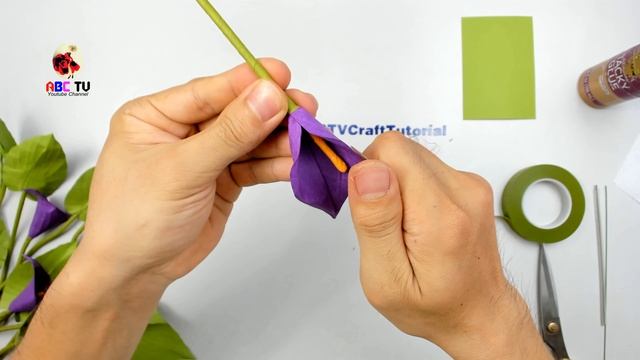 ABC TV | How To Make Mini Calla Lily Paper Flower (Slowly) - Craft Tutorial смотреть онлайн