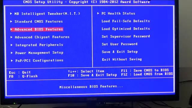 Настройки AWARD BIOS для установки Windows с флешки смотреть онлайн