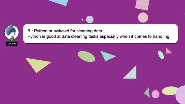 R : Python or awk/sed for cleaning data смотреть онлайн