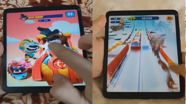 Talking Tom Hero Dash VS Talking Tom Gold Run - Game on tablet - Discover all the heroes - Gameplay смотреть онлайн