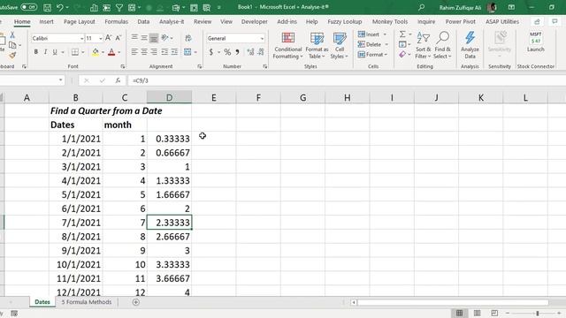 How to Extract a Quarter from a Date in Microsoft Excel смотреть онлайн