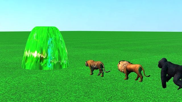 Cow Mammoth Elephant Sheep Buffalo Guess The Right Door ESCAPE ROOM CHALLENGE Animals Cage Game 2