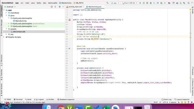 Copy SQLite từ assets vào ứng dụng trong Android Studio, hiển thị lên listview, CRUD CSDL v2 смотреть онлайн