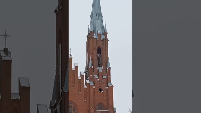 Браславские озера.Беларусь.Видзы.Костел,Звонят колокола.Это надо слышать. смотреть онлайн