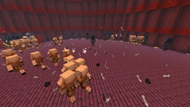 Piglin vs Wither Skeleton - Minecraft Mob Battle смотреть онлайн