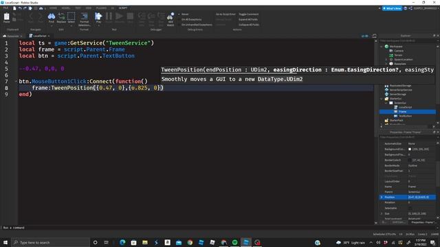 How to make a gui tween | Roblox Studio Tutorial смотреть онлайн