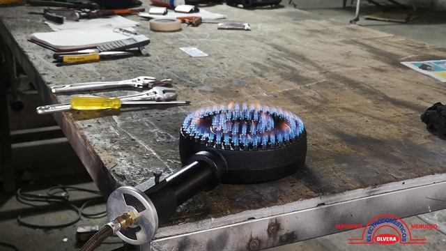 Quemador a gas Industrial doble vulcan 20 cm a prueba смотреть онлайн